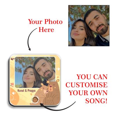Gift for Girlfriend Boyfriend Cute Bear Theme Musical Fridge Magnet  UV Printed  Playable Music Feature Best Memorable Gift Decorative Magnet